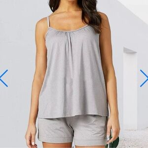 Relaxed fit cami with built in bra